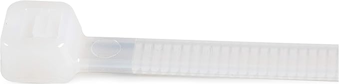 StarTech.com 8"(20cm) Cable Ties - 1/8"(4mm) Wide, 2-1/8"(55mm) Bundle Diameter, 50lb(22kg) Tensile Strength, Nylon Self Locking Zip Ties w/Curved Tip - 94V-2/UL Listed, 1000 Pack - White, TAA