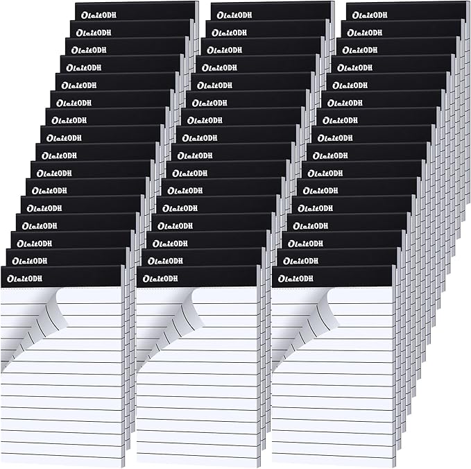 Oleitodh 3x5 Notepads – 48 Pack White Memo Pads Small Writing Pads with Perforated Lined Pages, Mini Note Pads 50 Sheets per Lined Note Pads 3x5, Pocket Notepads for Office School Home Supplies