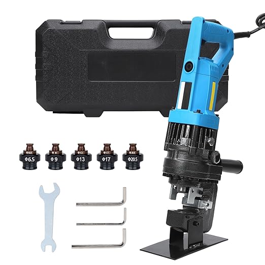 1300W Hole Electric Hydraulicunch 110V Electric Hydraulic Punching Tool 10T Output Force Hole Puncher for Metal Steel Plate Iron Plate