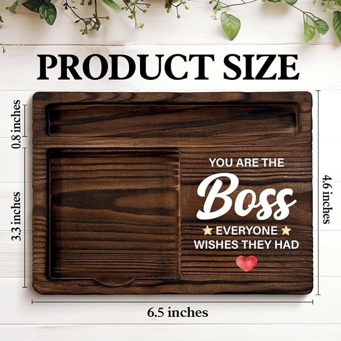 Boss Gifts for Men Boss's Day Retirement Farewell Going Away Leaving Birthday, Best Boss Gifts Sticky Note Holder for Office Cubicle Decor