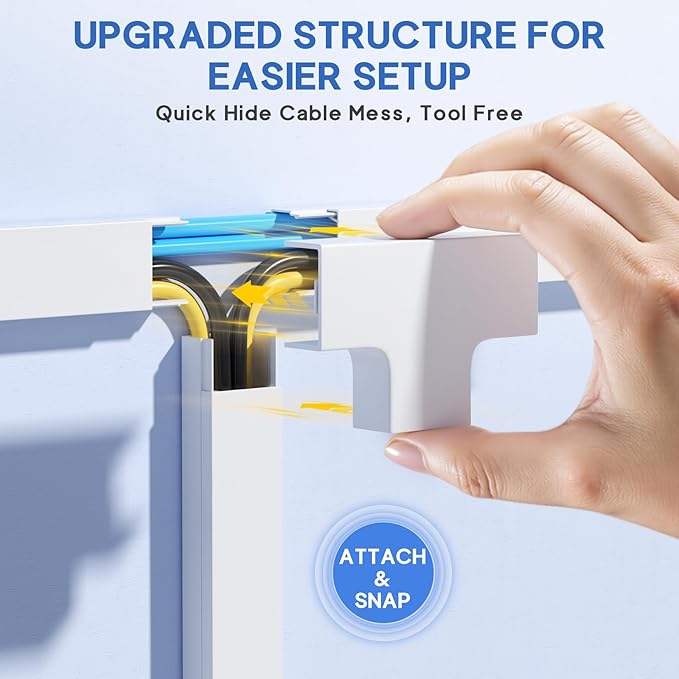 315in Cord Hider Kit, Paintable Cable Raceway, Cord Covers for Wires on Wall, Cord Hider for Wall Mount tv, tv Cable Hider Wall kit, Wire Covers for Cords, W0.96in X H0.57in, White
