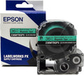 Epson LABELWORKS 236MTBGPX-4.9 Genuine Magnetic Tape Cartridge - Black on Green Magnet Label Maker Tape - 1.5" (36MM) Wide, 4.9 ft, Green