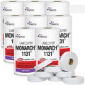 Perco White Pricing Labels for Monarch 1131 Price Gun – 8 Sleeves, 64 Rolls Value Pack - 160,000 Price Marking Labels – with Ink Rolls Included