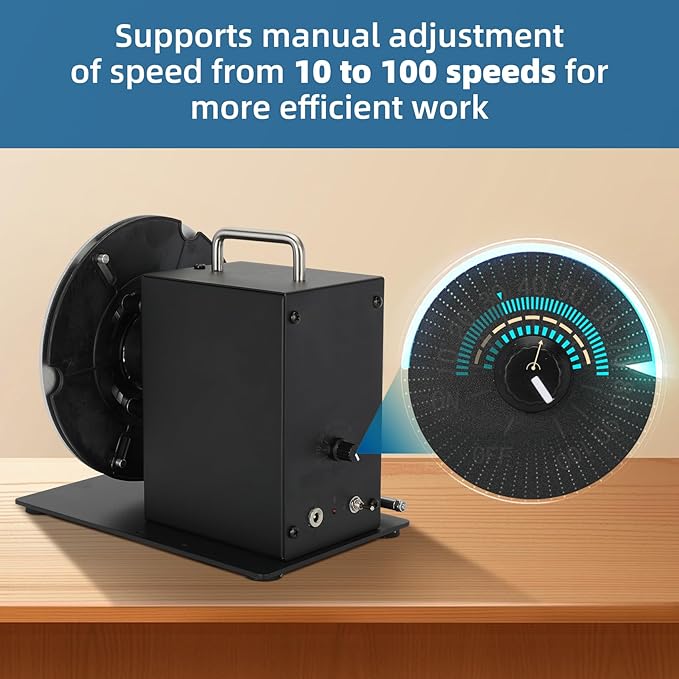 Automatic Label Rewinder Machine,Update Label rewinder Supports 1"/1.5"/3" Core Holder,Max Label Width 4.72" and 2 Way Winding Direction,Rewinding Speed can be Automatically Adjusted with Printer
