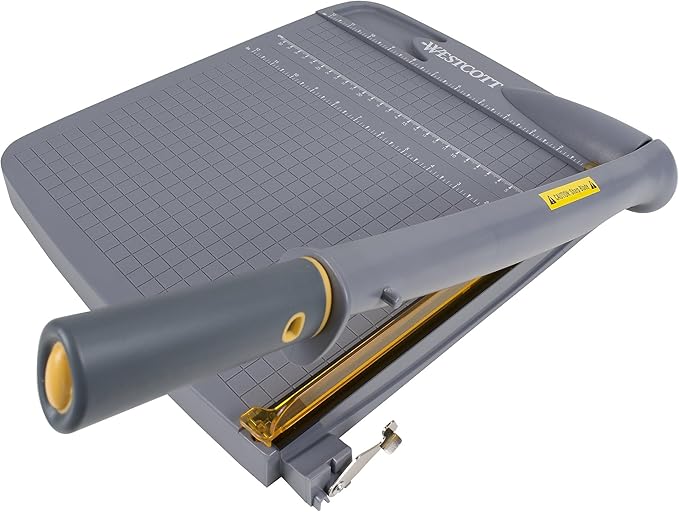 Westcott Titanium Bonded Plastic Guillotine Paper Trimmer, 12"