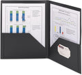 Smead Frame View Poly Two-Pocket Folder, Letter Size, Black, 5 Per Pack (87705) (Pack of 1)