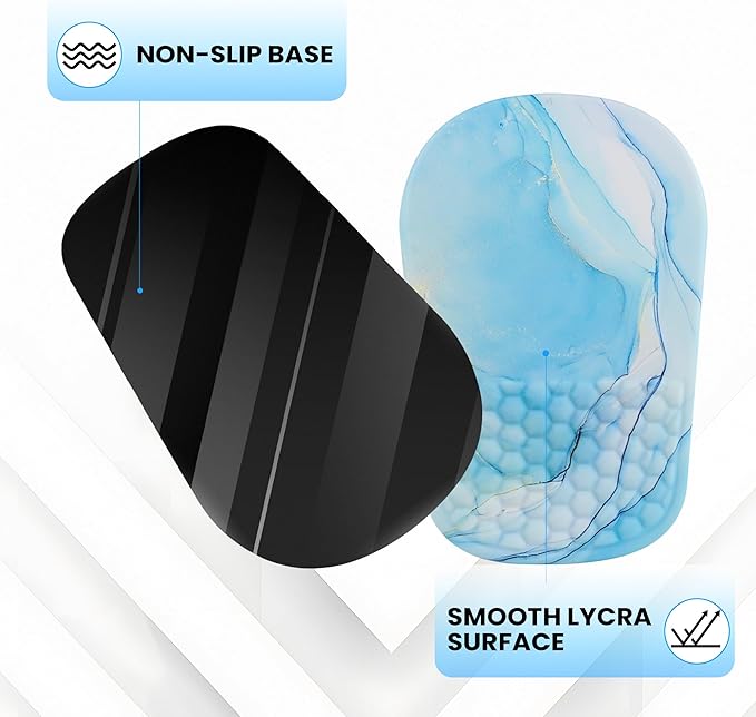 Ergonomic Mouse Pad with Wrist Rest Support, Non-Slip Mouse Pads, Suitable for Home or Office use (Blue)