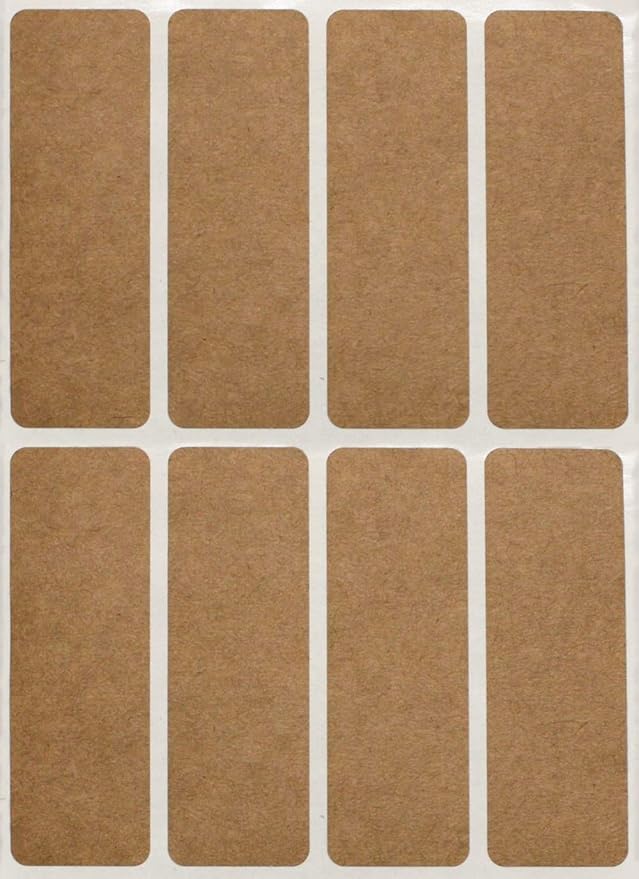 Royal Green Rectangular Sticker Color Coded Write on Labels for Organizing, Moving, & Mailing, 3x1 inch Stickers Writable Labels & Tags for Home, Office, and School Projects, 400-Pack (Kraft)