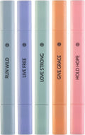 DIVERSEBEE Bible Highlighters Assorted Colors, 5 Pack No Bleed Dual Tip Aesthetic Pastel Highlighter Pens for Journaling, Note Taking, School, Bible Study Supplies and Accessories (Dawn)