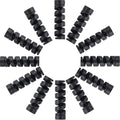 Jetec 24 Pcs Charger Cable Protector,Silicone Flexible Cable Saver,Spiral USB Mouse Wire Protector for Headphone Laptop Earphone Cell Phone Wrap Accessories (Black)