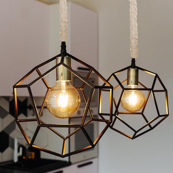 Fabric Cord Cover & Chandelier Chain Cover 2 Pack 6Feet Length for Chandelier Lighting Wires Natural Burlap Easy to Install (Brown)