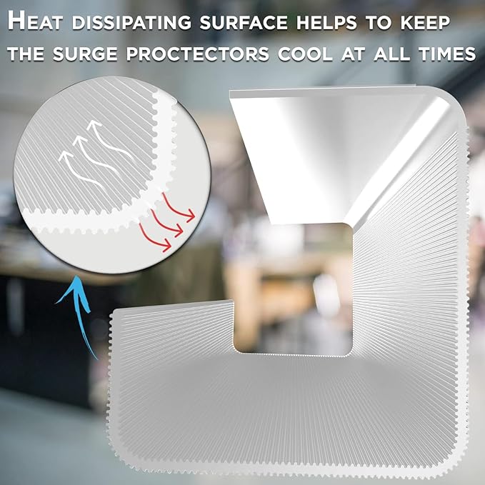 No-Screw Under Desk Cable Management Tray - Self-Adhesive Installation, Cord Management, Cable Tray, Under Desk Wire Organizer - White Set of 2