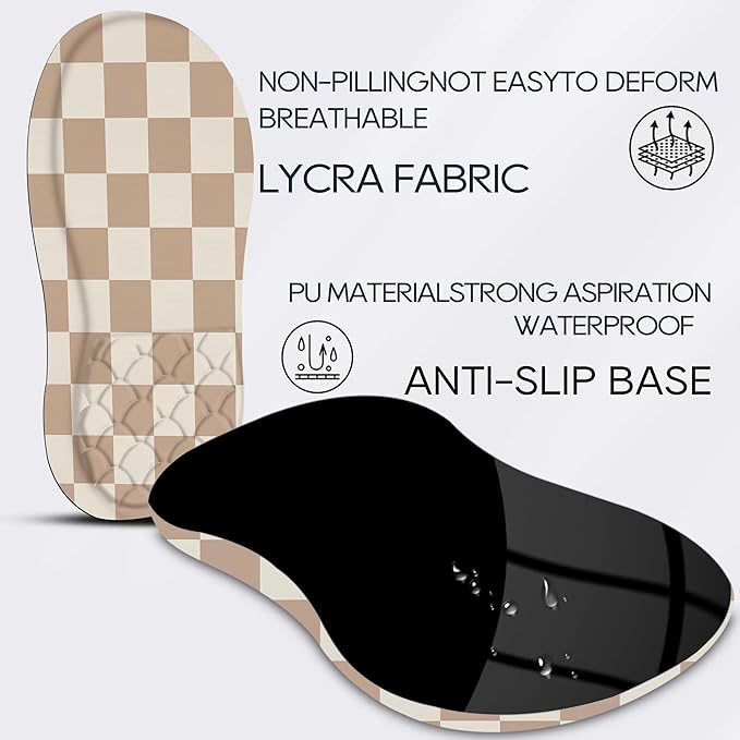 Ergonomic Mouse Pad with Wrist Support, Wrist Rest Mousepad for Carpal Tunnel Pain Relief, Memory Foam with Massage Design, Non-Slip Pu Base for Office and Home,Checkered