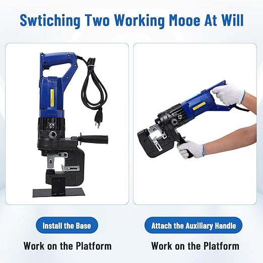 1200W Electric Hydraulic Hole Punch 110V Electric Hydraulic Punching Tool 10T Output Force Hole Puncher for Metal Steel Plate Iron Plate Aluminum Plate