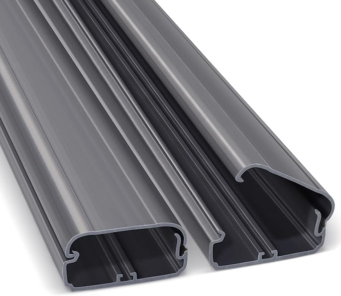 ZhiYo TV Cord Cover for Wall, 31.5 inch Cable Concealer, Cord Hider for Wall Mounted TV, Paintable Wall Cable Cover to Hide Wires, Grey Cable Raceway Kit, 2X L15.8in W1.5in H0.75in