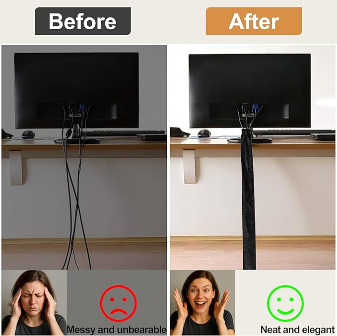 Chandelier Black Cord Cover 2 Pack Touch Fasteners 70.8inches,Brushed Polyester Fabric Chain Sleeve for Chandelier Chain Cover Decorative TV Wire Hider Easy Install Convenient for Wire Management