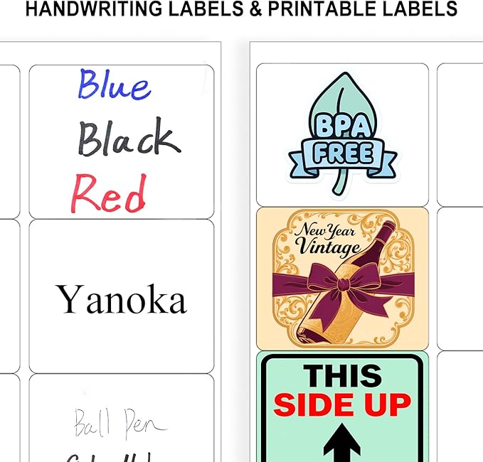 3-1/3" x 4" Shipping Labels, 2880 Address Labels, Mailing Stickers Compatible for Laser/Inkjet Printers - Matte White, 6 Up per Sheet, 480 Sheets