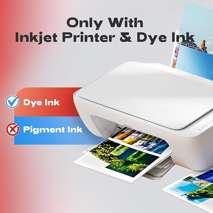 HARTWII 220 Pack Photo Paper Glossy Inkjet 8.5x11 inches 52lb 200Gsm Letter Size for Dye Ink Printers