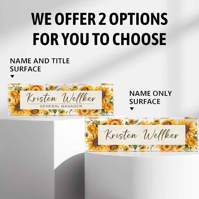 Name Plate for Desk, Custom Office Desk Decor The Office Gifts for Women Men, Employee Appreciation Gifts for Boss, Manager, Teacher, Nurse