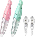 KILINEO Refillable Retractable White Correction Tape, Pen Shaped White Smooth Pull Out Japanese Aesthetic Cute Correction Tape for Office Supplies, 4 PCS (ZH-67)
