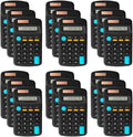 18 Pack Basic Calculators for Students, Pocket Calculator Bulk Classroom Mini Calculators Solar and Battery Dual Powered Handheld Calculator 8 Digit Display for Office School and Home (Black)