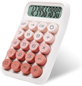 Y YOMA 1 Pack Mechanical Switch Calculator with 10 Digit Large LCD Display Big Button, Mini Cute Desktop Calculator 4 Function Basic Calculators for School Home Office Business, Cute Pink