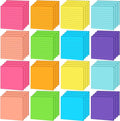 Yexiya 64 Pcs Lined Sticky Notes Self Stick Notes with Lines Bright Assorted Colors Sticky Pad for Home Office Products Post Memos, 1920 Sheets(3 x 3 Inch,Lined, Blank)