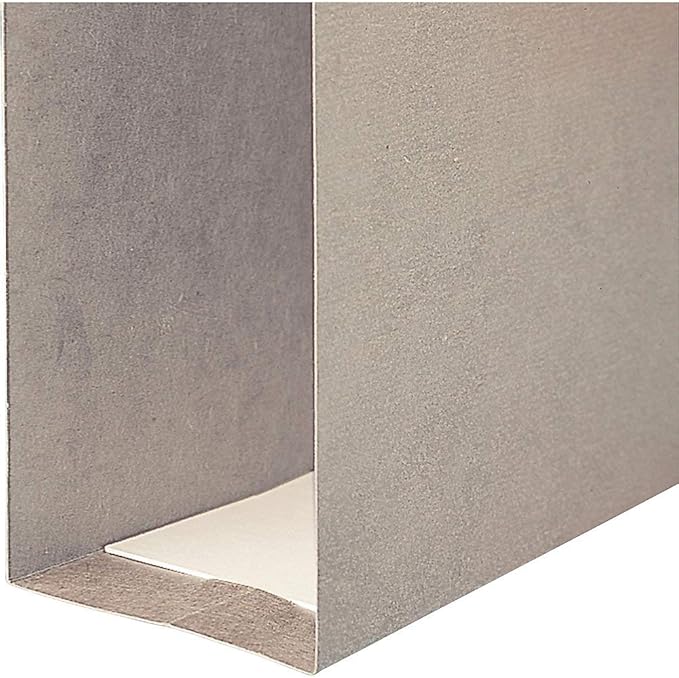 Smead TUFF Extra Capacity Box Bottom Hanging Folder, 2" Expansion, 1/3-Cut Easy Slide Tab, Legal Size, Steel Gray, 18 per Box (64340)