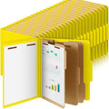 Skyygemm 60 Pcs Classification Folders Letter Size, 3 Divider Pressboard File Folder with Fasteners, Expanding File Organizer Bulk for Teachers, Clergy, Office, Church, Christmas Donations (Yellow)