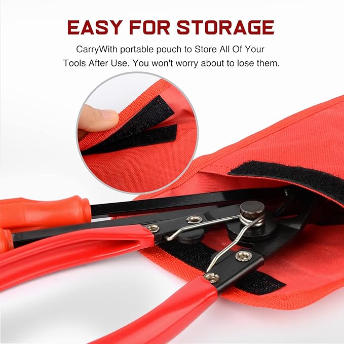 Nilight 3PCS Clip Pliers Set & Fastener Remover Auto Trim Removal Tool Kit Auto Upholstery Combo Repair Kit with Storage Bag for Car Panel Dashboard