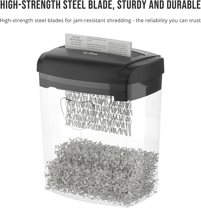 12-Sheet Cross-Cut Paper Shredder, P-4 Security Level for Home Office, 5.5 Gallon Bin, Destroys Credit Cards and Staples, ETL Certified, Black