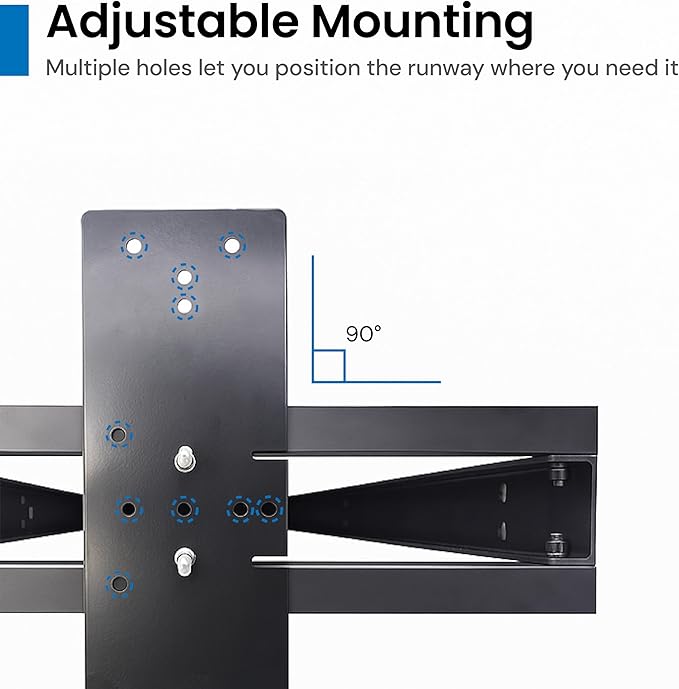 ICC Cable Runway Relay Bracket Kit – 2-Post Rack | Steel, Black Powder Coat, Rack Connection