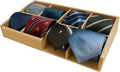 Belt Organizer for Closet and Drawer – 8 Compartments Bamboo Storage Box for Belts and Ties – Eco-Friendly Natural Bamboo