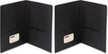 Smead Two-Pocket Heavyweight Folder, Letter Size, Black, 25 per Box (87853) (Pack of 2)