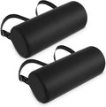 Lumbar Support Pillow for Office Chair and Car Seat, 2 PCS Lumbar Rolls with Adjustable Strap & Washable Cover, Memory Foam Back Support Cushion - Improves Posture(Black)