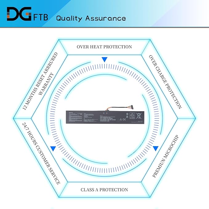 DGFTB C41N2311 Laptop Battery Replacement Compatible for ASUS ROG Ally X RC72LA RC72LA-ALLYX.Z1X, Ally 2nd Handheld Gaming Computer 4ICP6/42/111 15.56V 5000mAh/80Wh