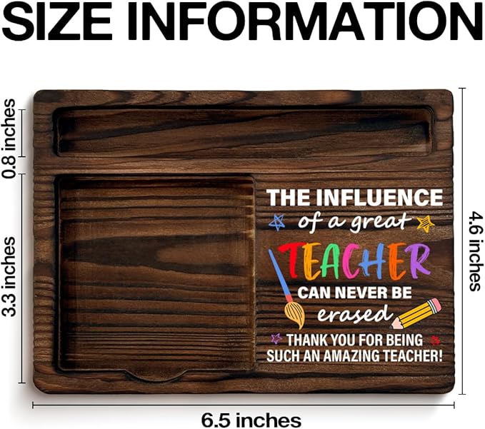 Thank You Teacher Gifts for Women Men Sticky Note Holder Teachers Appreciation Gifts The Influence of a Great Teacher Can Never Be Erased Self-Stick Note Pad Holders Home Office Decor