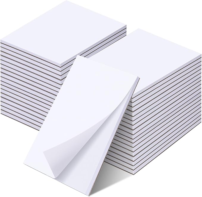 Note Pads 4x6, 36 Pack Small NotePads, Server Note Pads, Scratch Pads 4x6, Memo Pads White Paper, 50 Sheets per Blank Note Pads 4x6, Mini Writing Pads Pocket Notepads for Office School Home Supplies