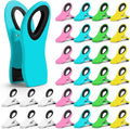 Jetmore 30 Pack Chip Clips Bag Clips, Binder Clips, Multipurpose Magnetic Plastic Food Clip, Multicolor Refrigerator Magnet Clip, Office Paper Clamps