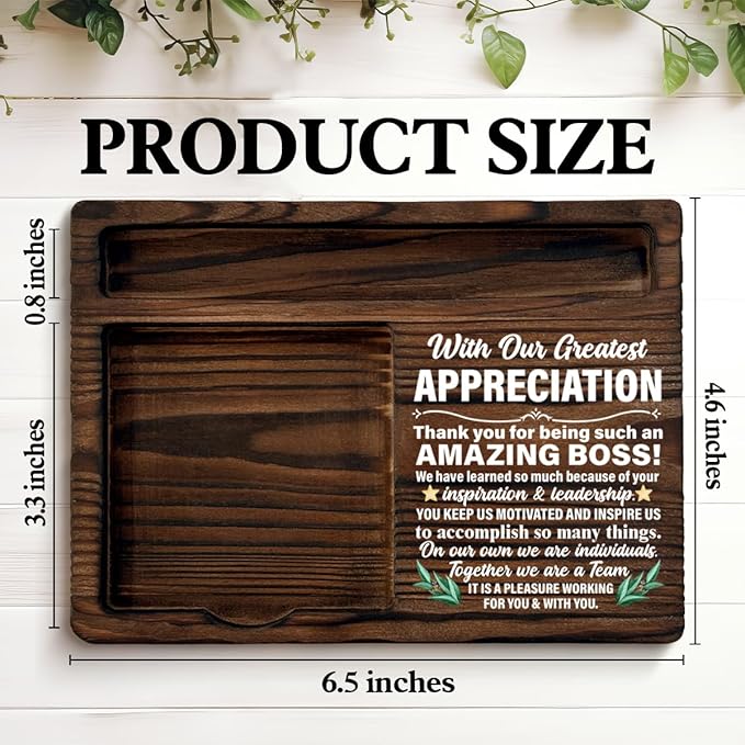 Boss Appreciation Gifts for Men, Gifts for Bosses Boss's Day Thank You Retirement Going Away Birthday, Best Boss Gift Sticky Note Holder for Office Decor