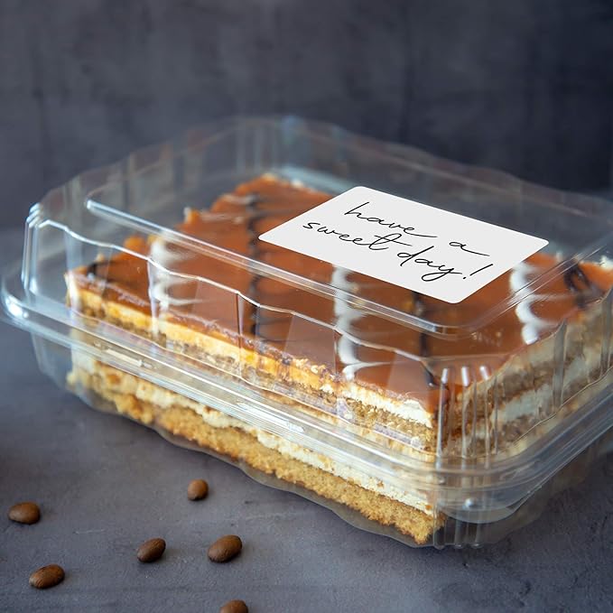 LotFancy Name Tag Stickers, 500pc Blank Labels, 3.5" x 2.25", 1 Roll, Adhesive Tags with Perforated Line for School Office Home (White)