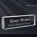 Custom Engraved Name Plate for Desk, Acrylic Desk Name Plate Personalized, Office Desk Decor for Women Men, Acrylic Desk Accessories, Office Gifts for Boss Manager Teacher, Employee Appreciation Gifts