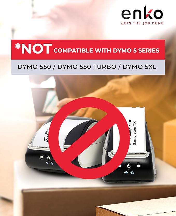 enKo (24 Rolls, 5280 Labels) Address & Shipping Labels 30323 (2-1/8 x 4") Compatible for Dymo LabelWriter