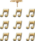 Music Note Push Pins - Gold Musical Note Map Pins for Cork Boards, Maps, or Lapel Use - Designed in USA - Set of 10
