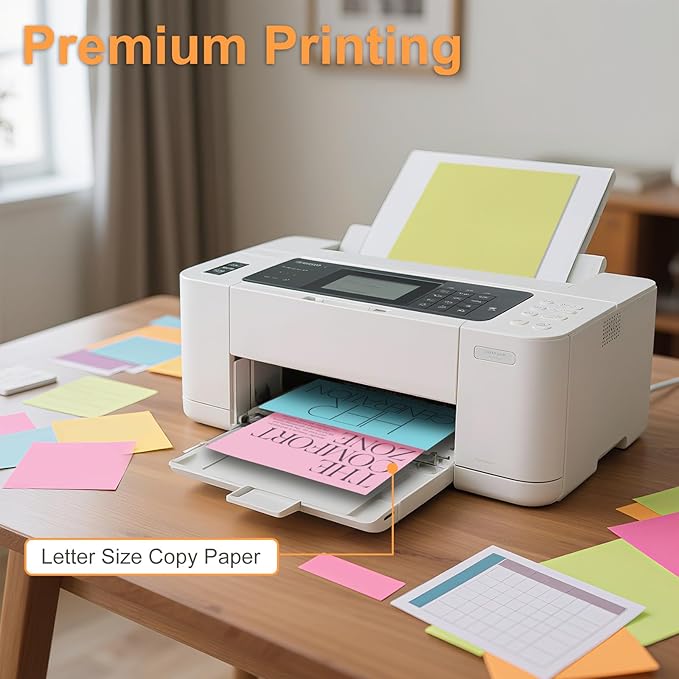 Colored Copy Paper 8.5x11 Inches, 600-Sheets Letter Size Pastel Colored Paper Assorted Colors Printer Paper for Printing, Arts & Crafts, School Projects and Office Use