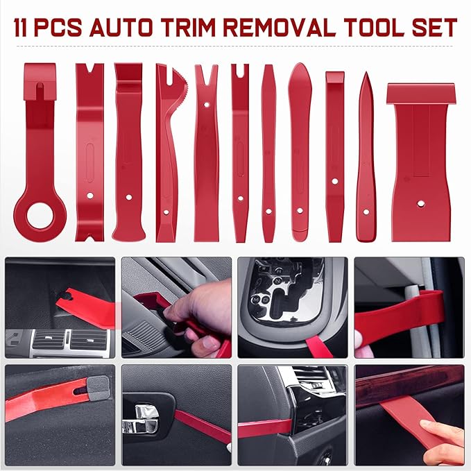 Nilight 238Pcs Trim Removal Tool, Auto Push Pin Bumper Retainer Clip Set Fastener Terminal Remover Tool Adhesive Cable Clips Kit Car Panel Radio Removal Auto Clip Pliers