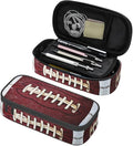 American Football Ball Vintage Theme Pencil Case Storage Pencil Pouch Stationery Bags With Zipper Portable Pen Holder Box Organizer For Boys Teens Student College School Office Supplies
