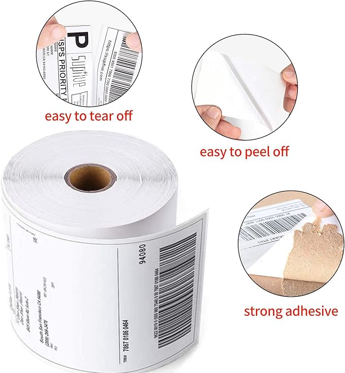 Direct Thermal Labels 4x6-450 Labels/Roll, Thermal Shipping Labels for Zebra 2844 ZP-450 ZP-500 ZP-505,8 Rolls,3600 Labels(NOT for DYMO)