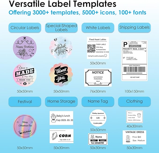 Bluetooth Thermal Shipping Label Printer, 4x6 Portable Thermal Address Label Printer for Small Business, Compatible with iPhone,Android,Windows,Mac,–Works with Ebay Shopify USPS&More, Pink