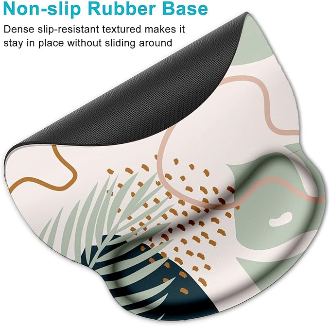 Lateefah Mouse Pad with Wrist Rest, 3-in-1 Gaming Mouse Pad, Keyboard Wrist Rest, Ergonomic Memory Foam Mousepad with Wrist Support for Computer Keyboard